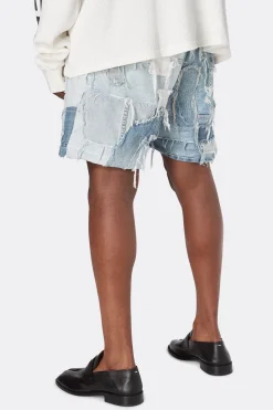 PATCHWORK DENIM ZUMA SHORTS