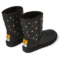 UGG GALLERY DEPT CLASSIC SHORT BLACK LEATHER