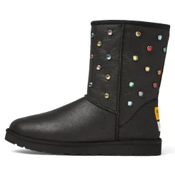 UGG GALLERY DEPT CLASSIC SHORT BLACK LEATHER