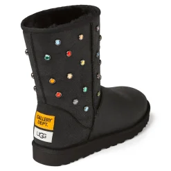 UGG GALLERY DEPT CLASSIC SHORT BLACK LEATHER