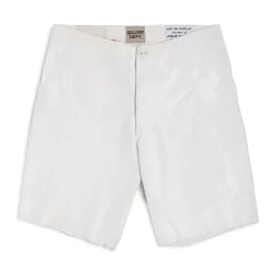 WHITE FOIL CARGO SHORTS