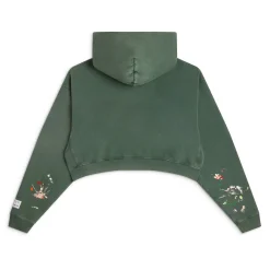 WOMEN'S CROPPED PAINTED LOGO HOODIE